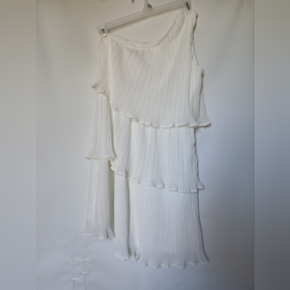 Elegant One Shoulder White Dress